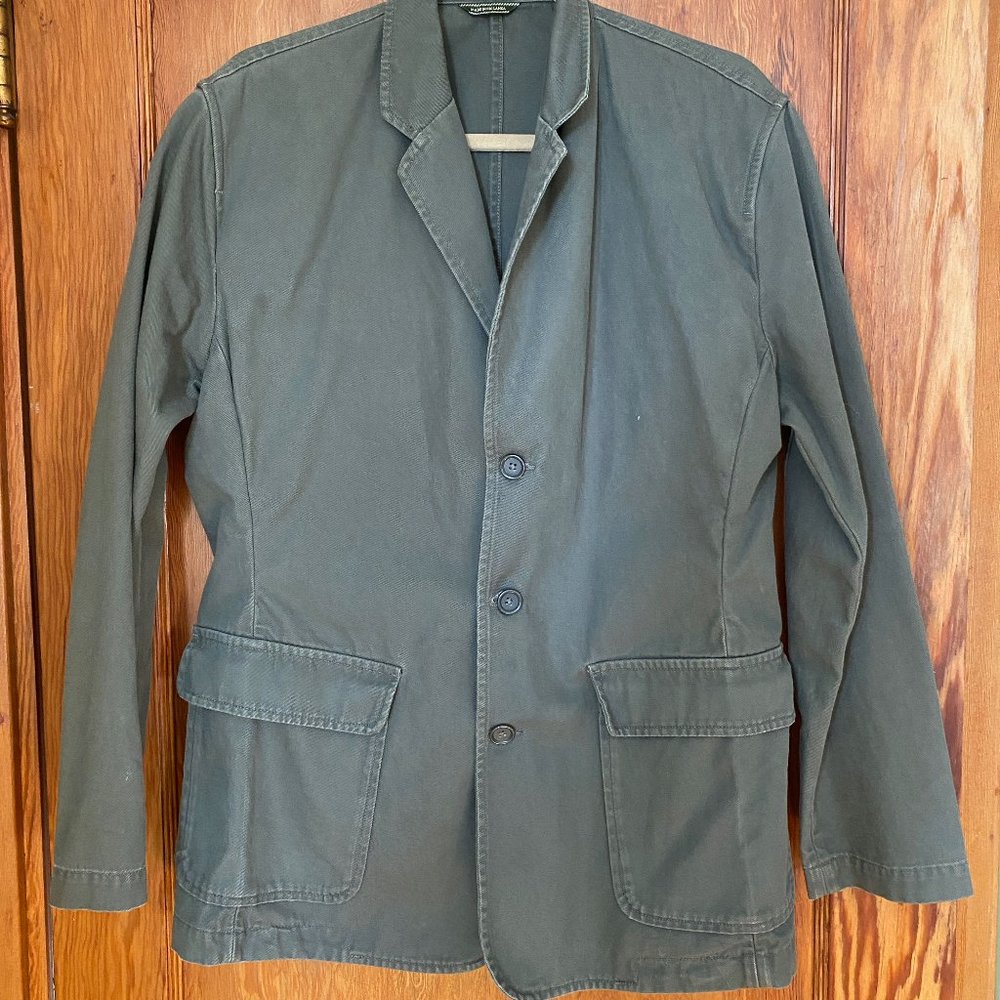 Eddie Bauer Mens Small Cotton Jacket, Olive Green. Vintage